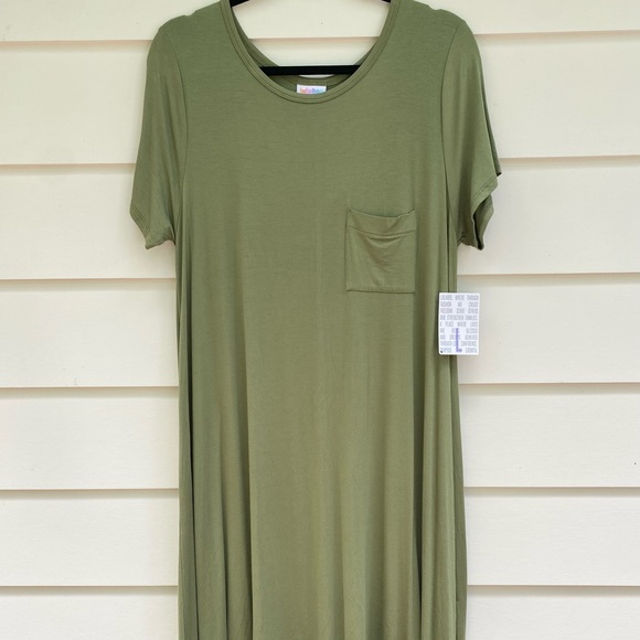 LuLaRoe Dresses & Skirts - Solid green Carly L rayon blend